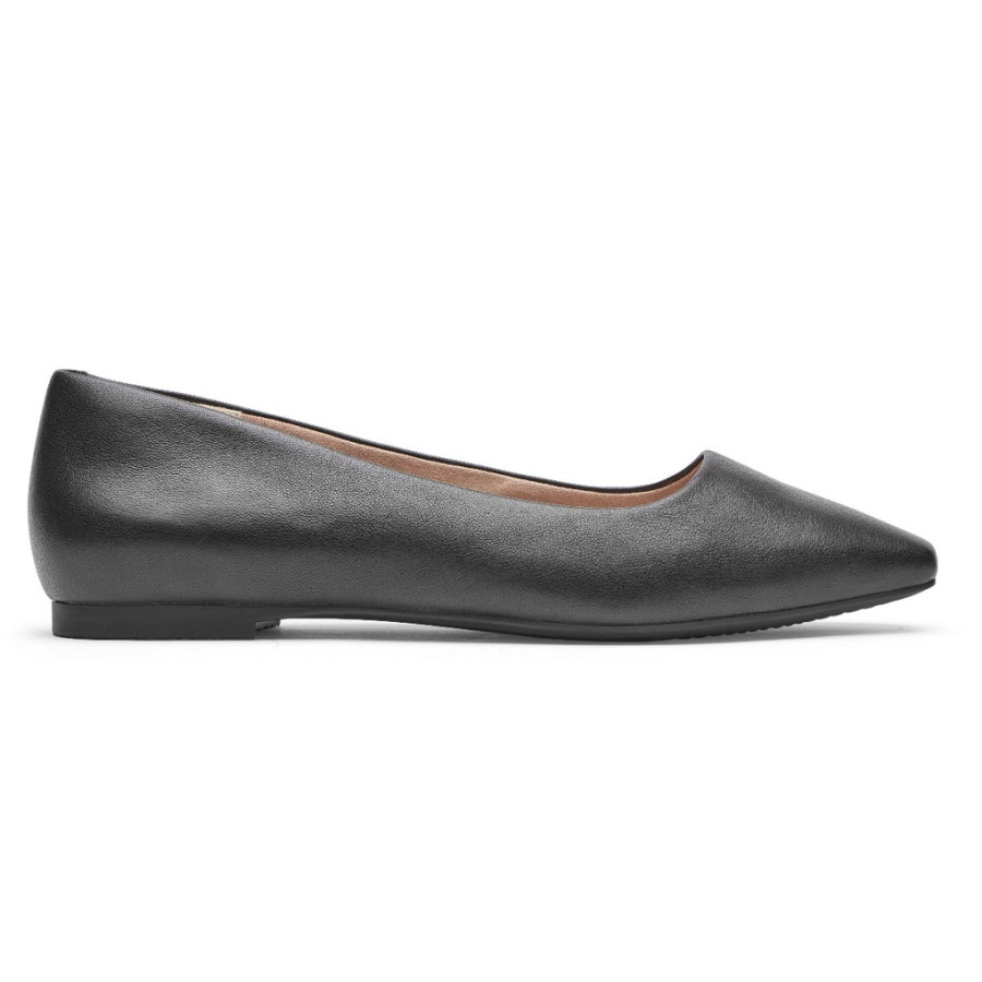 Rockport Kvinners Total Motion Laylani Vanlig Ballett Flat Svart