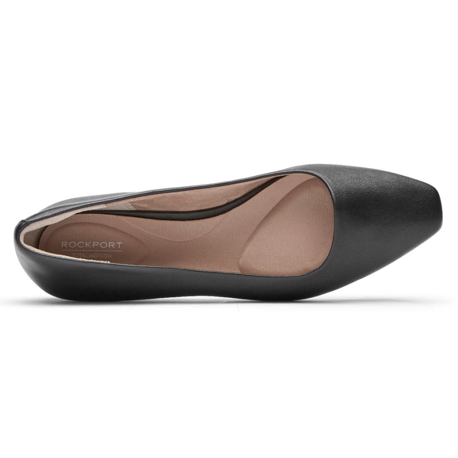 Rockport Kvinners Total Motion Laylani Vanlig Ballett Flat Svart