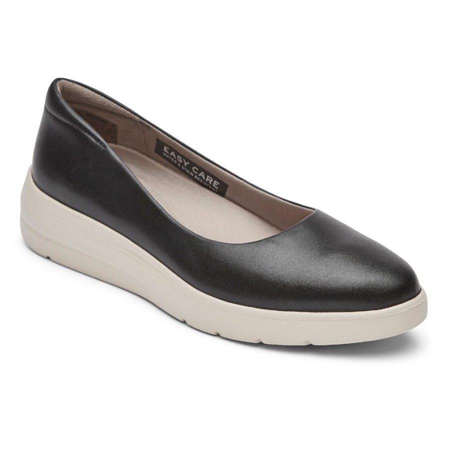 Rockport Kvinners Total Motion Lillie Ballet Flat Black