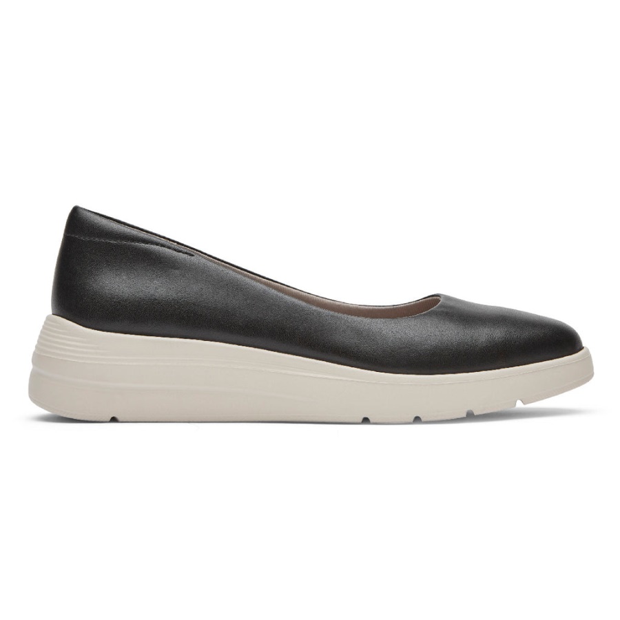 Rockport Kvinners Total Motion Lillie Ballet Flat Black