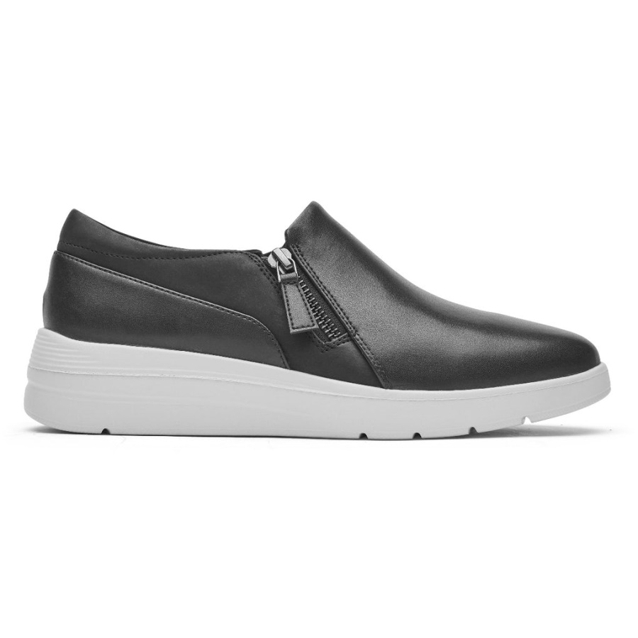 Rockport Dame Total Motion Lillie Side Glidelås Sneaker Svart