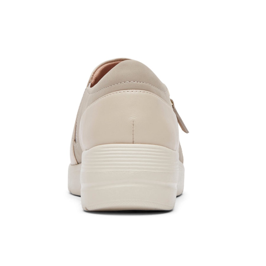 Rockport Dame Total Motion Lillie Side Glidelås Sneaker Vanilje
