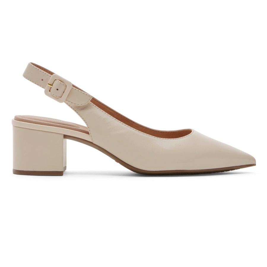 Rockport Dame Total Motion Noelle Slingback Hæl Vanilje