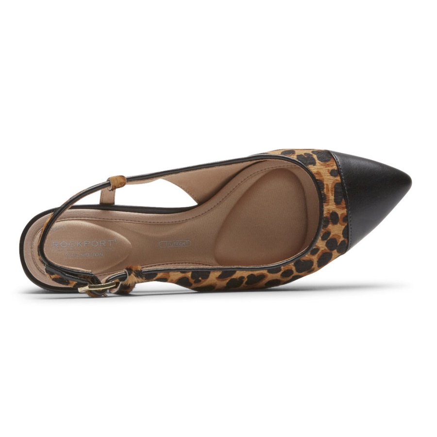 Rockport Kvinners Total Motion Salima Postet Slingback Leopard