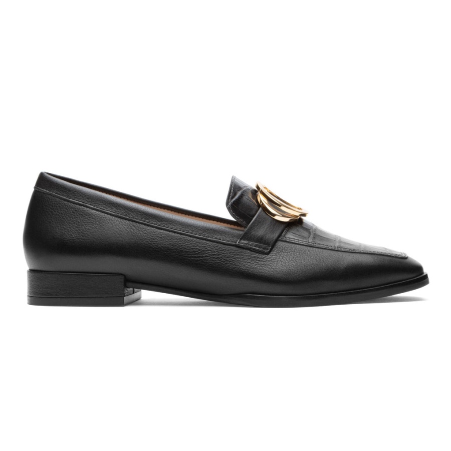 Rockport Dame Total Motion Santana Ring Loafer Svart Lthr