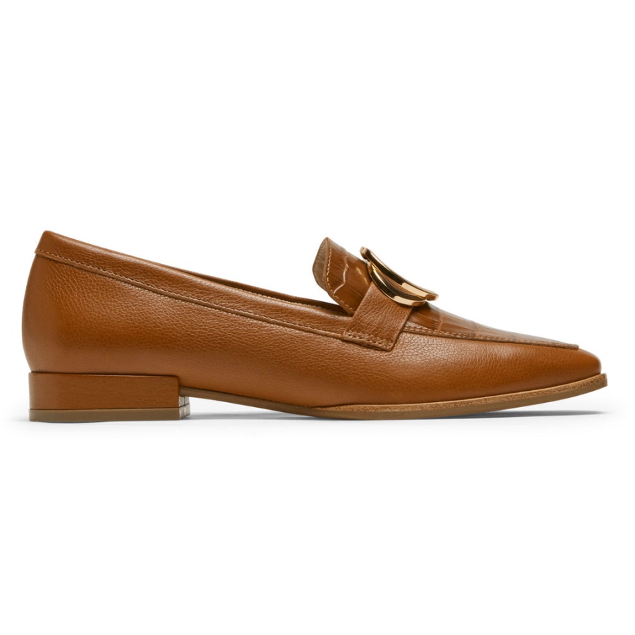 Rockport Dame Total Motion Santana Ring Loafer Tan Lthr