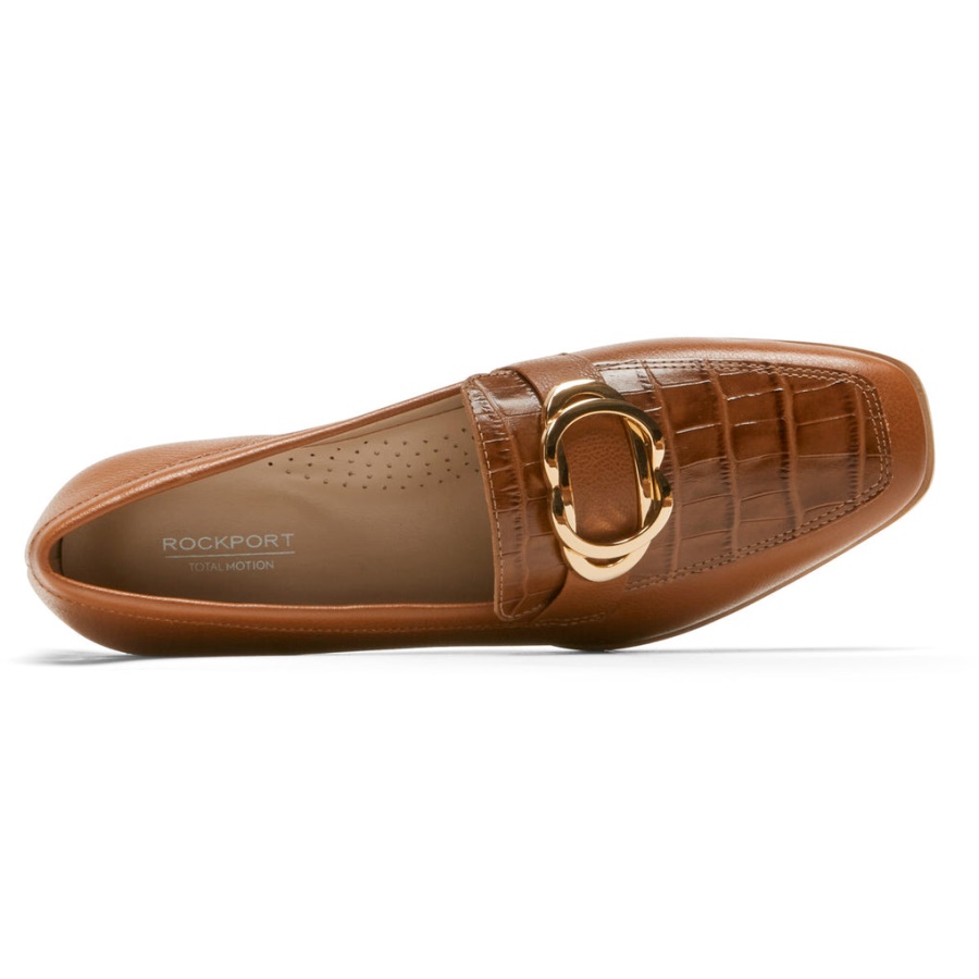 Rockport Dame Total Motion Santana Ring Loafer Tan Lthr