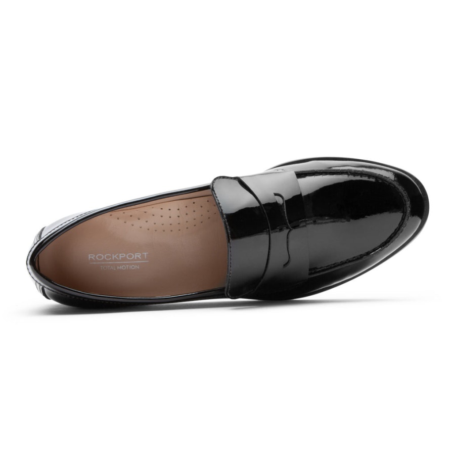 Rockport Dame Total Motion Sena Penny Loafer Svart Patent