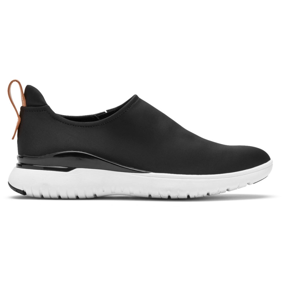 Rockport Kvinners Total Motion Sport Høy Slip-on Svart Lycra