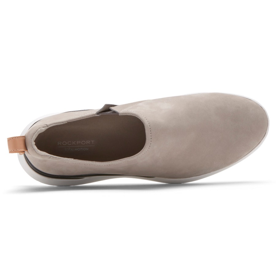 Rockport Dame Total Motion Sport Høy Slip-on Stål Grå Nubuck