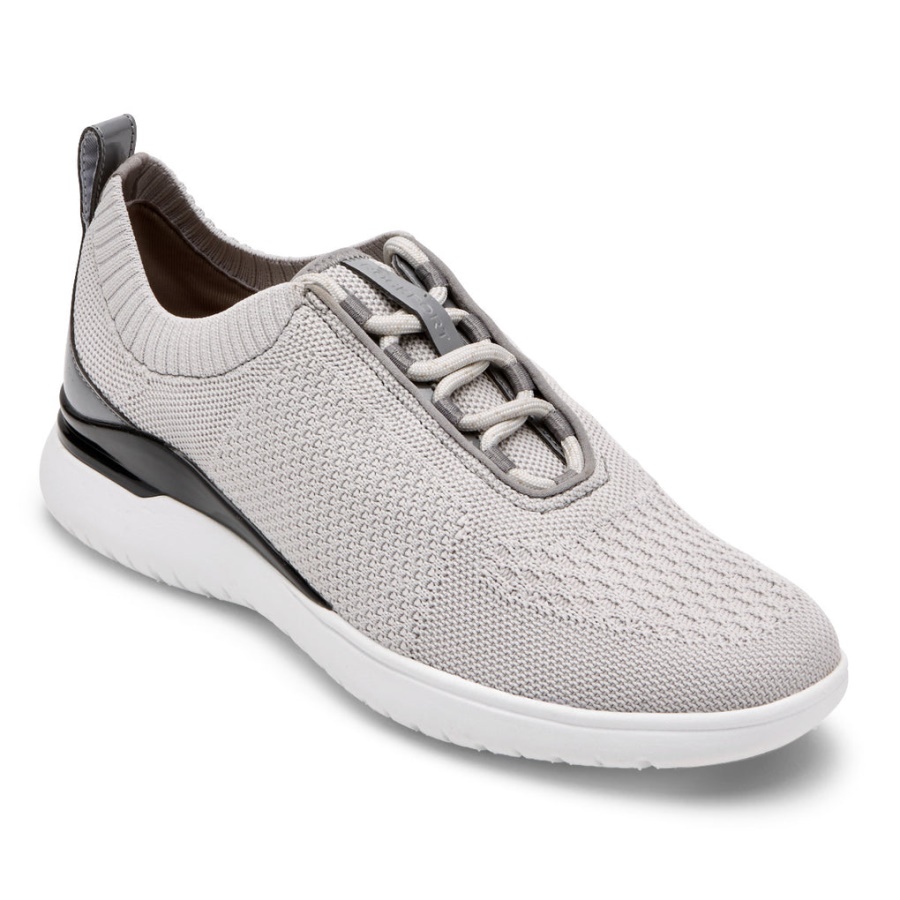 Rockport Dame Total Motion Sport Strikket Sneaker Grå Strikk