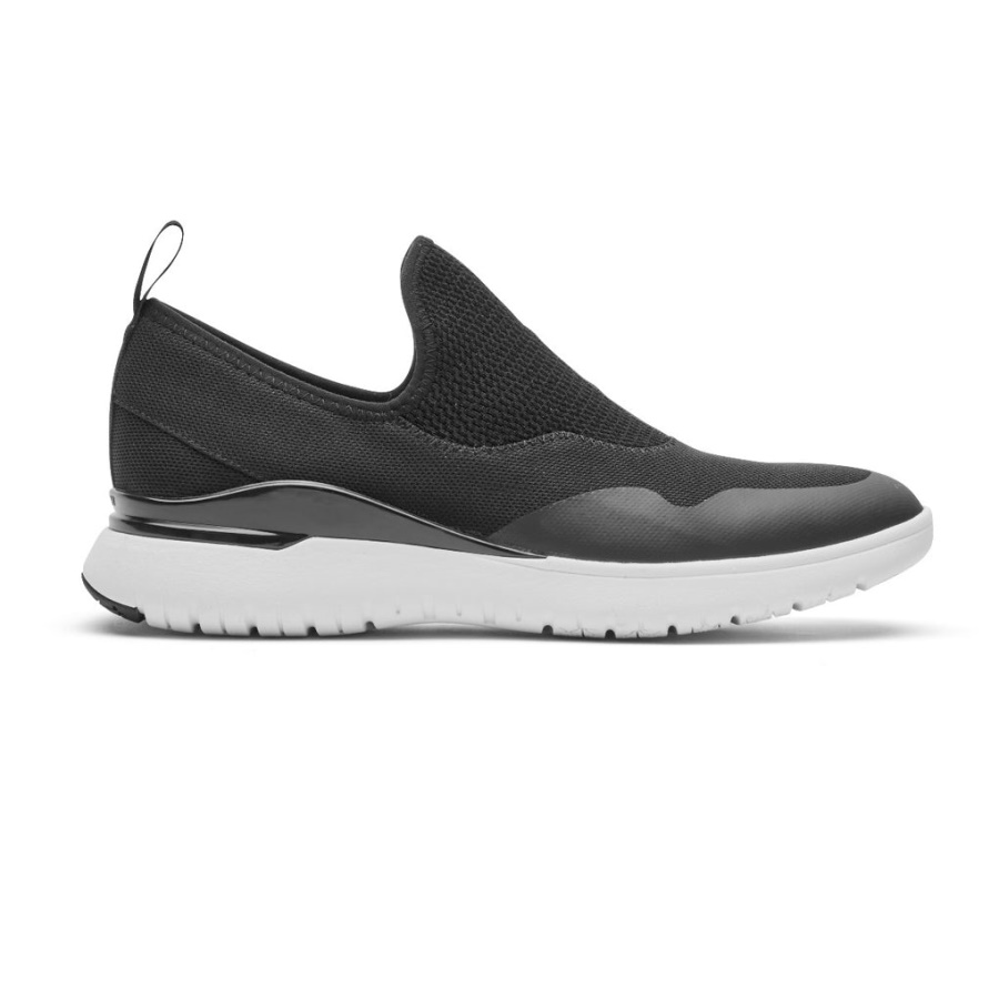 Rockport Dame Total Motion Sport Mesh Slip-on Svart øko