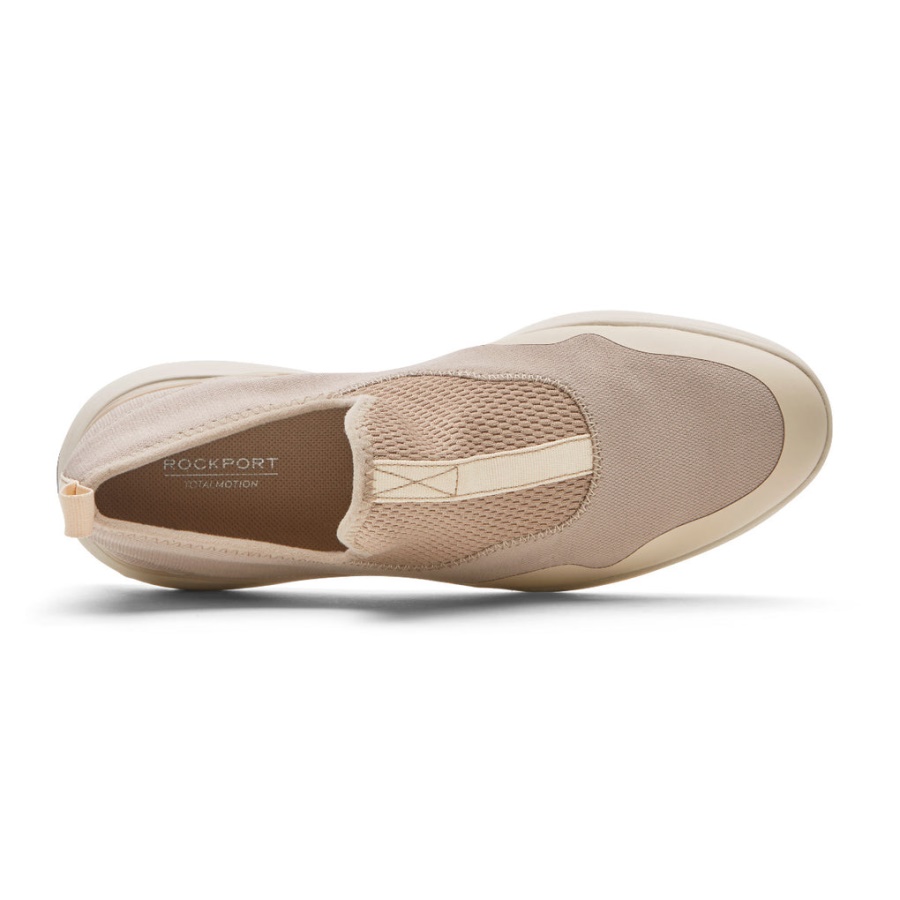 Rockport Dame Total Motion Sport Mesh Slip-on Hvit Hummus øko