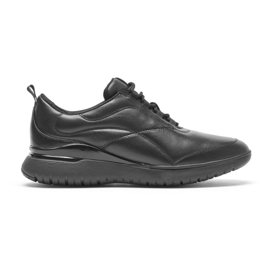 Rockport Dame Total Motion Sport Sneaker Svart Skinn