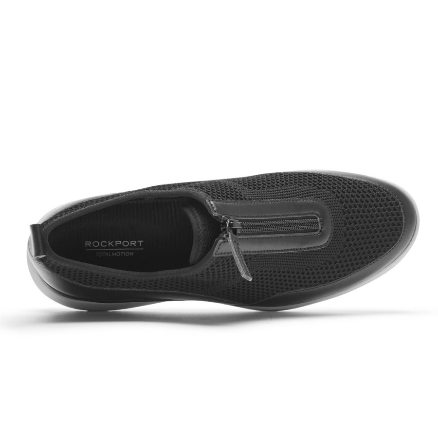 Rockport Dame Total Motion Sport Glidelås Sneaker Svart