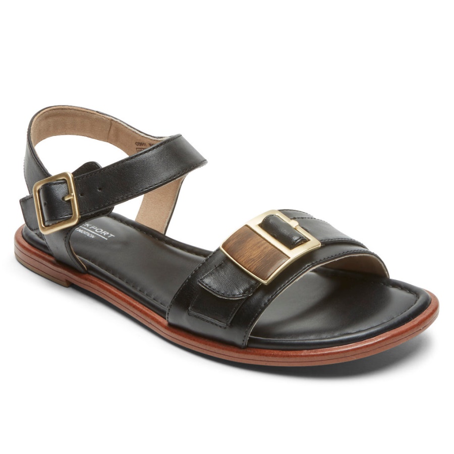 Rockport Dame Total Motion Zadie Spenne Sandal Svart