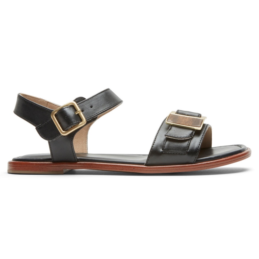 Rockport Dame Total Motion Zadie Spenne Sandal Svart