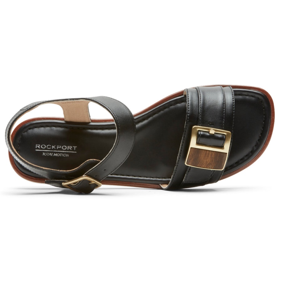 Rockport Dame Total Motion Zadie Spenne Sandal Svart
