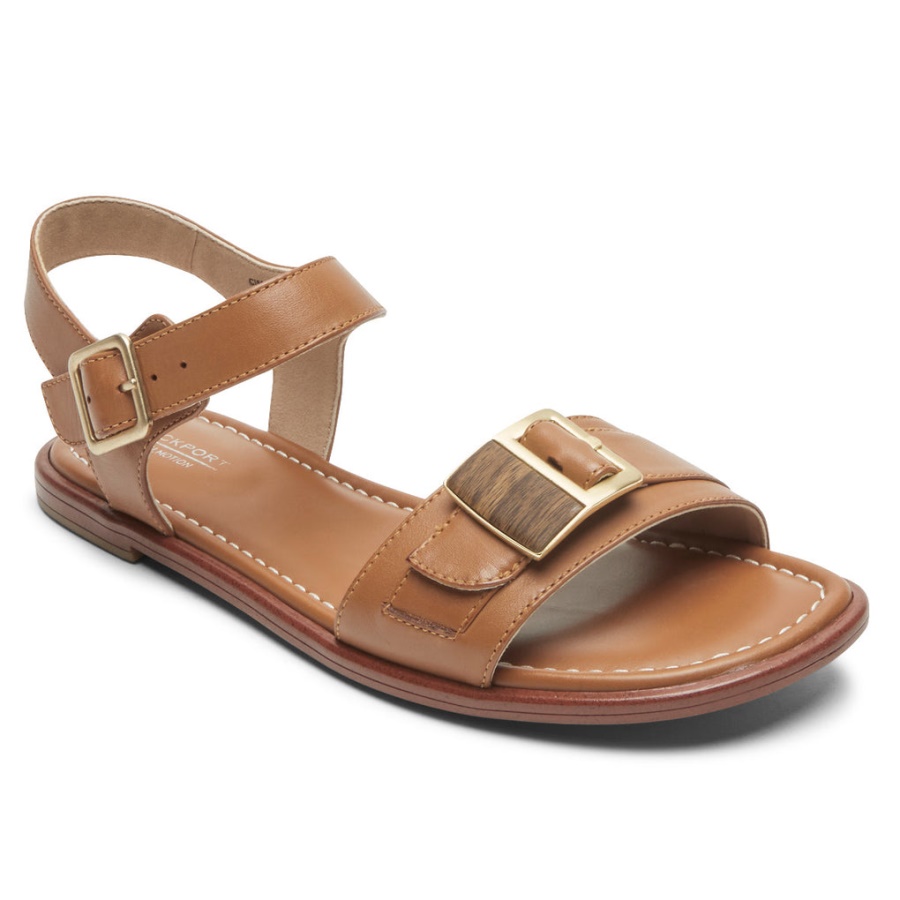 Rockport Dame Total Motion Zadie Spenne Sandal Spisskummen Skinn