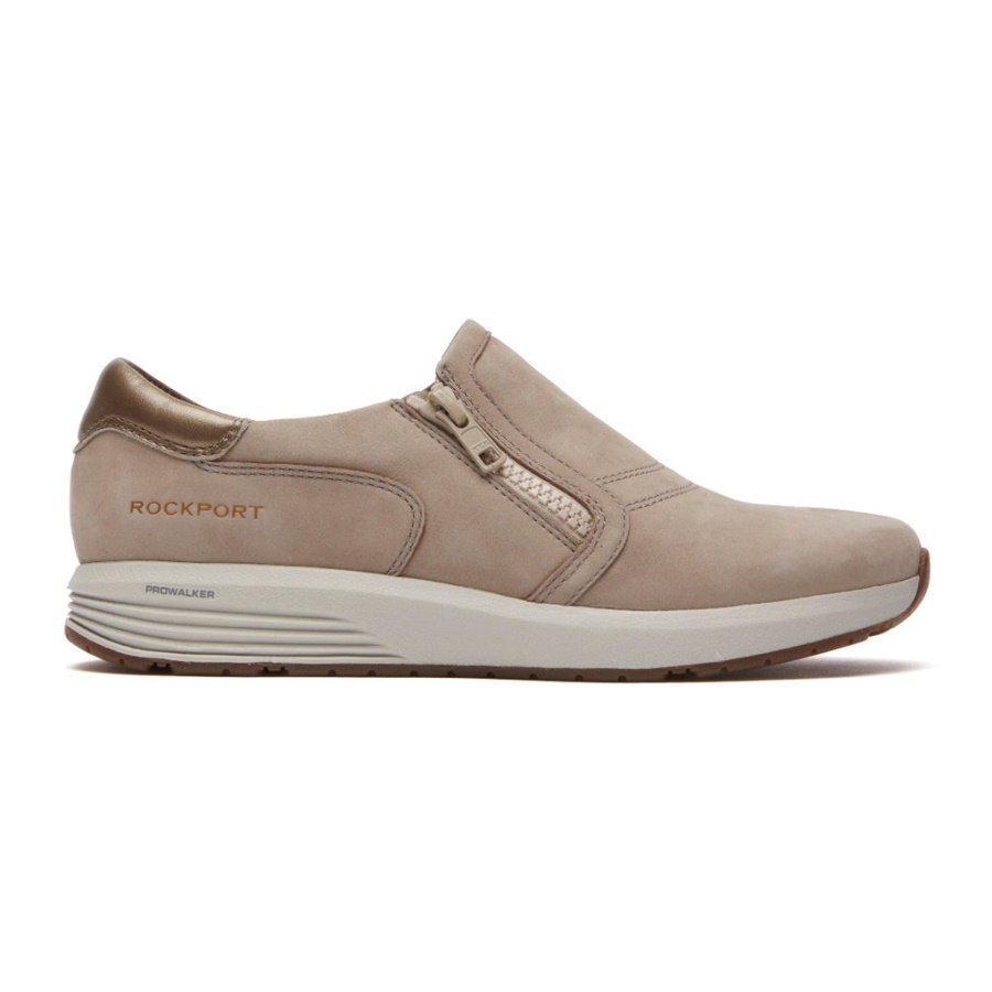 Rockport Dame Trustride Prowalker Slip-on Sneaker Taupe