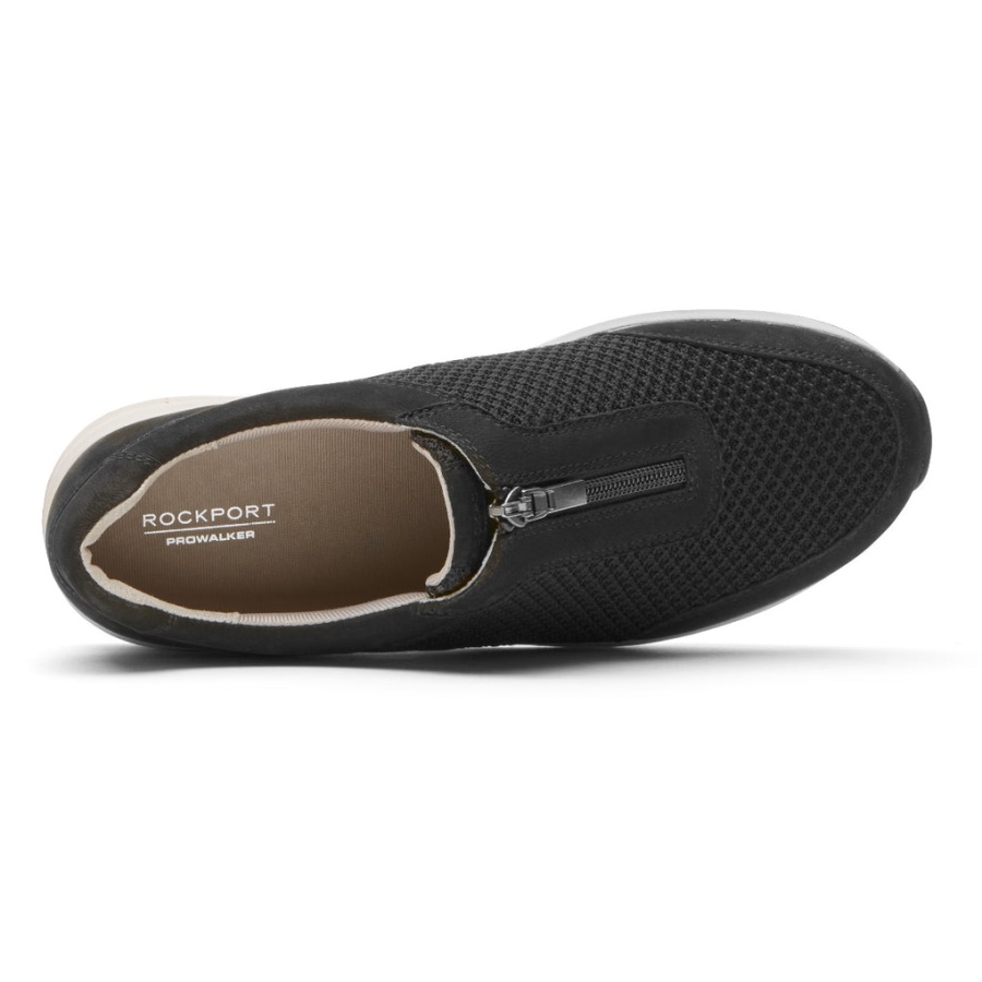 Rockport Dame Trustride Prowalker Glidelås Sneaker Svart