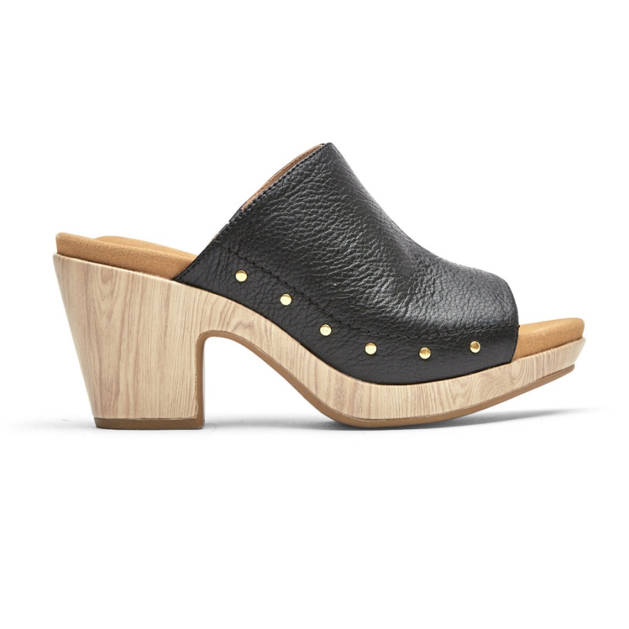 Rockport Dame Vivianne Slide Sandal Svart Pigg