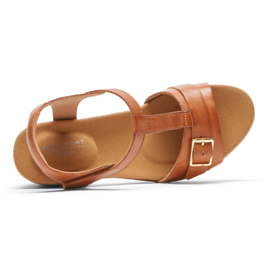 Rockport Kvinners Vivianne T-rem Sandal Honning