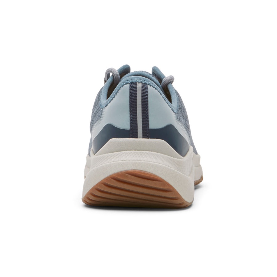 Rockport Dame Xcs Total Motion Trail Snøring Blå Skifer Vannavstøtende øko