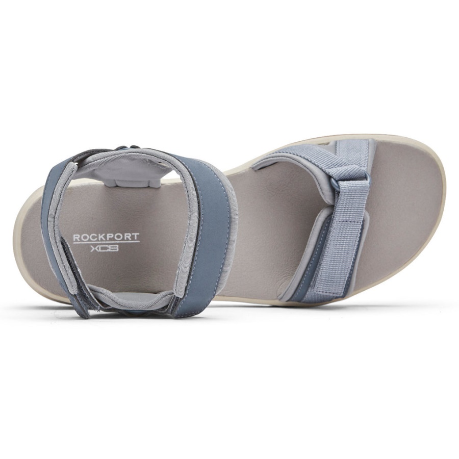 Rockport Kvinners Xcs Trail Tech Vaskbar Sandal Blå Skifer