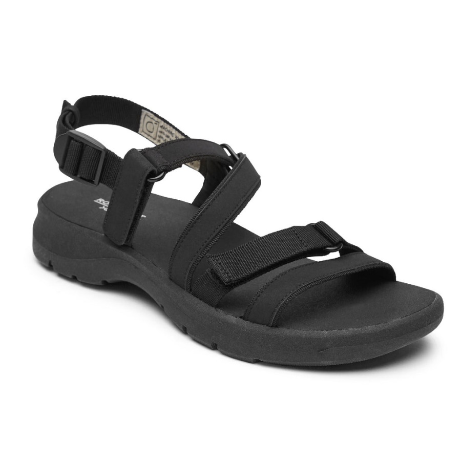 Rockport Kvinners Xcs Trail Tech Vaskbar Strappy Sandal Svart