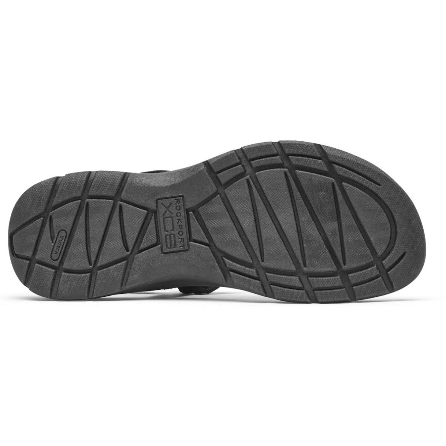 Rockport Kvinners Xcs Trail Tech Vaskbar Strappy Sandal Svart