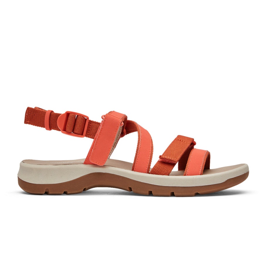 Rockport Kvinners Xcs Trail Tech Vaskbar Strappy Sandal Coral