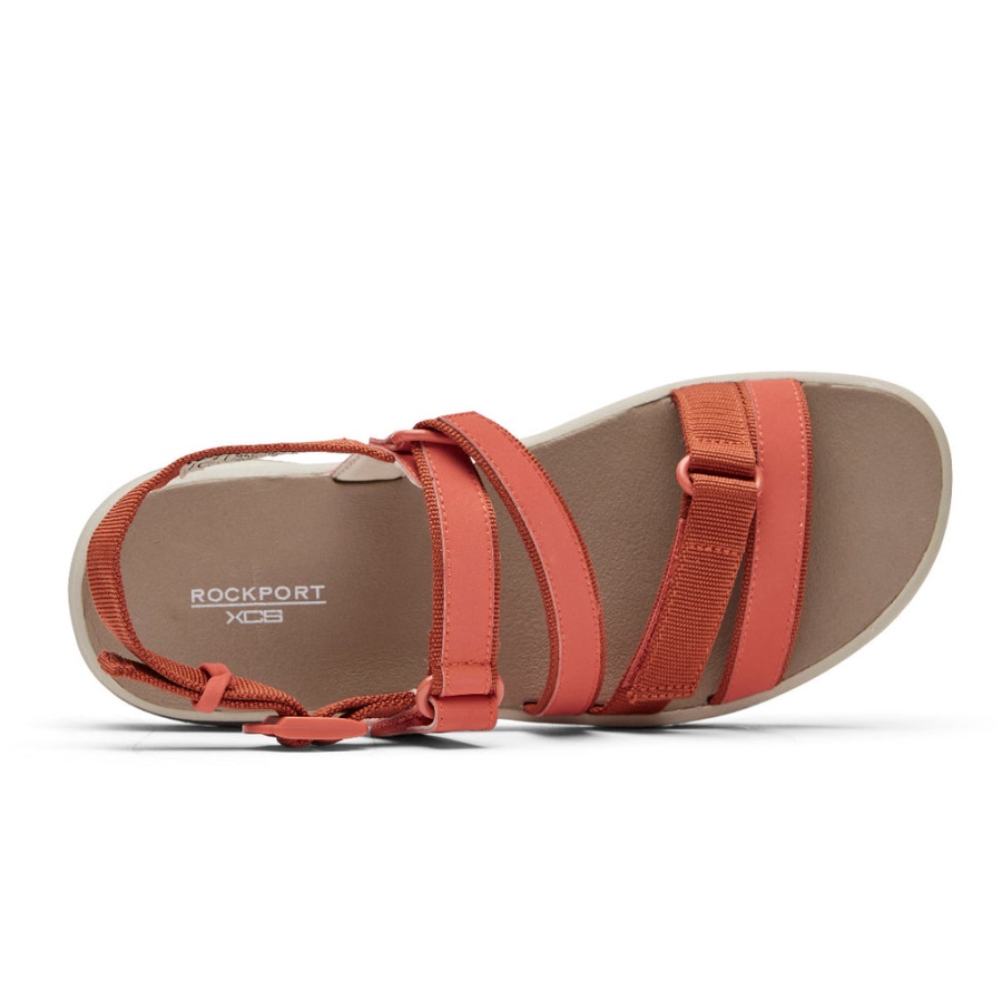 Rockport Kvinners Xcs Trail Tech Vaskbar Strappy Sandal Coral
