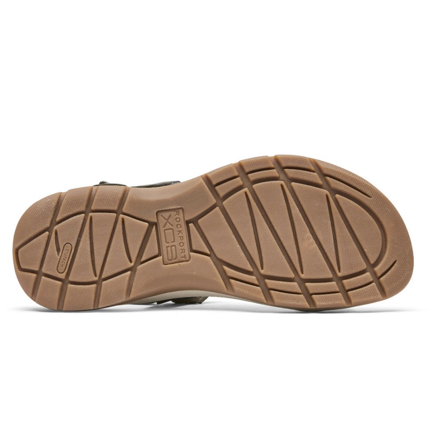 Rockport Kvinners Xcs Trail Tech Vaskbar Strappy Sandal Oliven