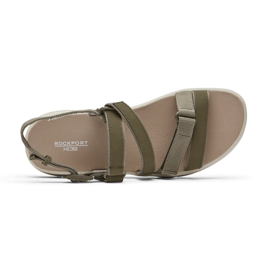 Rockport Kvinners Xcs Trail Tech Vaskbar Strappy Sandal Oliven