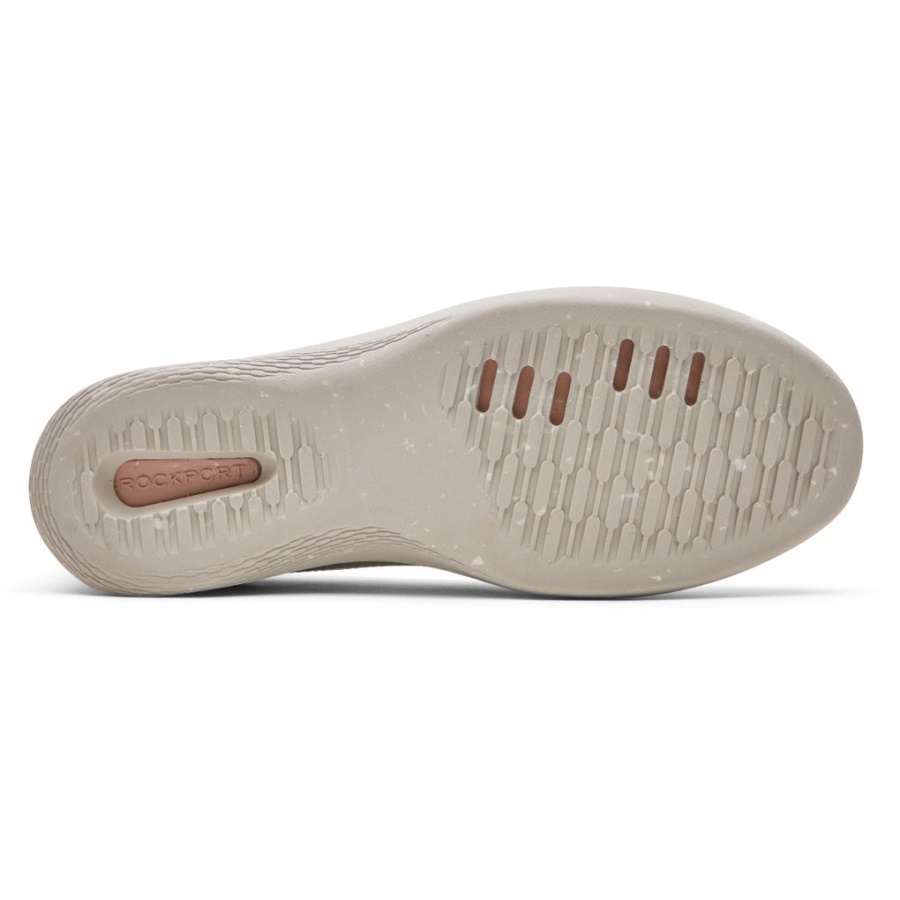 Rockport Dame Truflex Fluestrikk Ballett Flat Off-white