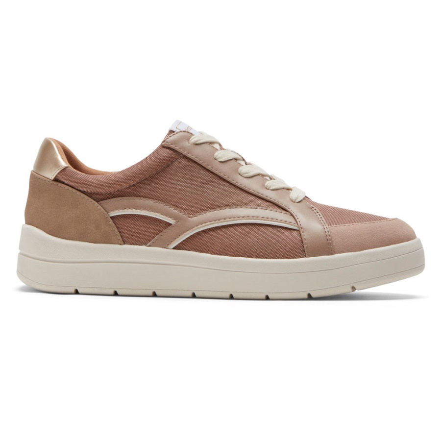 Rockport Dame Truflex Navya Retro Sneaker Taupe