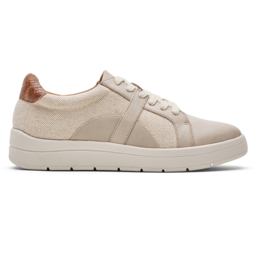 Rockport Truflex Navya Sneaker Taupe For Kvinner