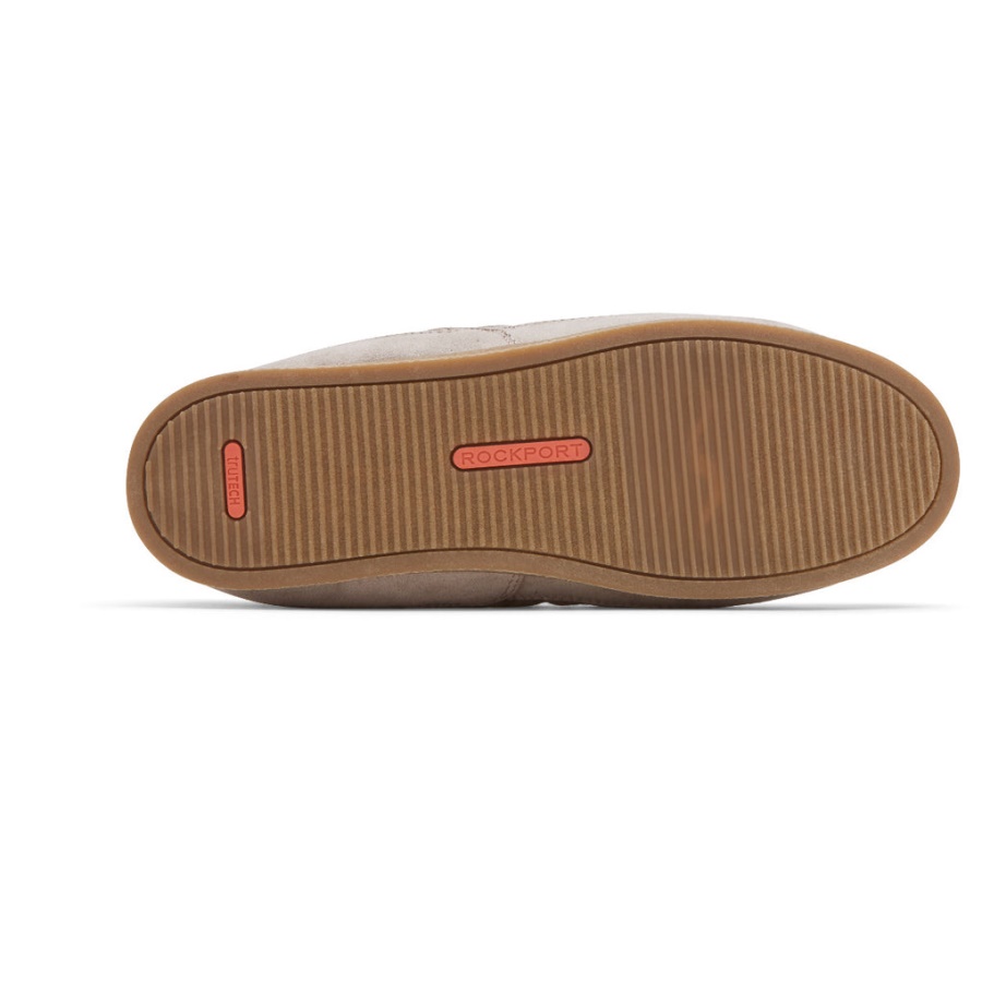 Rockport Dame Trutech Veda Moc Slipper Taupe Grå