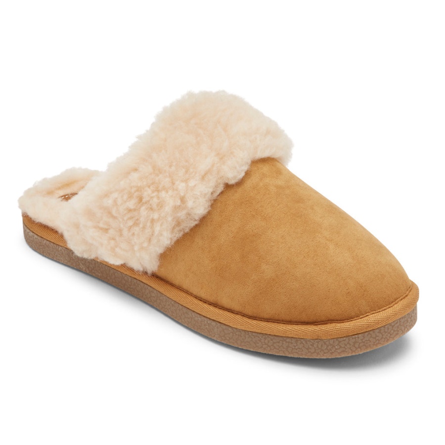 Rockport Dame Trutech Veda Slide Slipper Tan