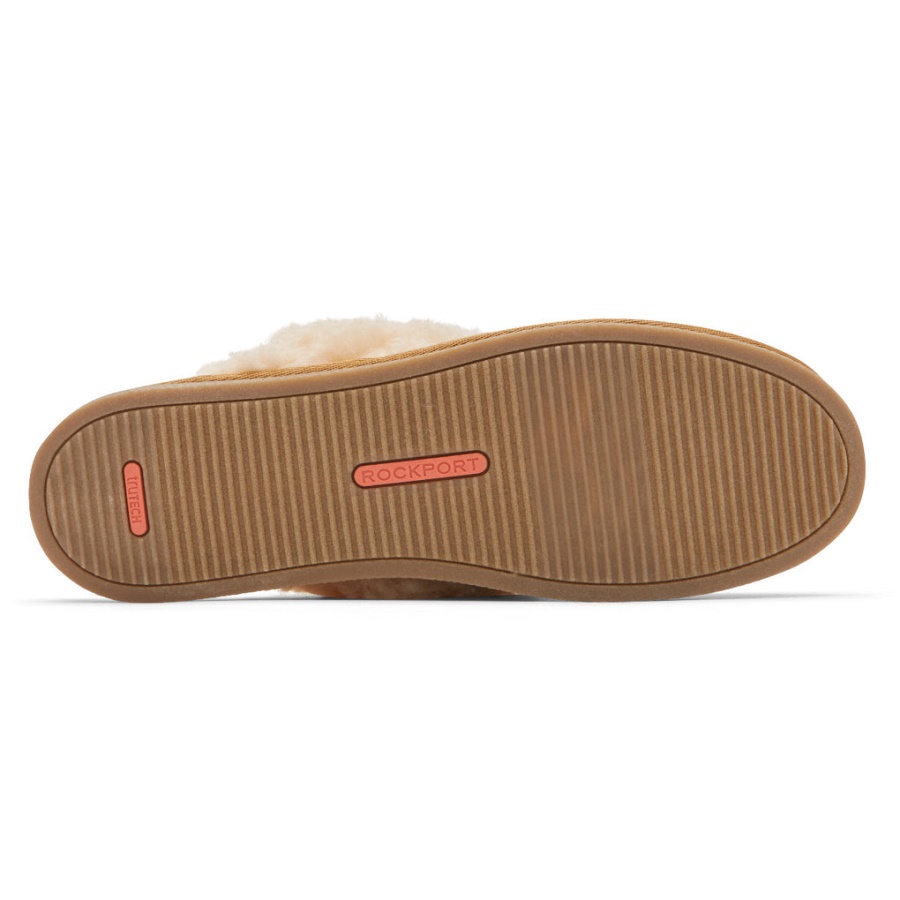 Rockport Dame Trutech Veda Slide Slipper Tan