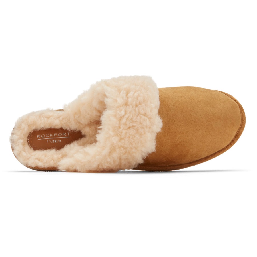 Rockport Dame Trutech Veda Slide Slipper Tan