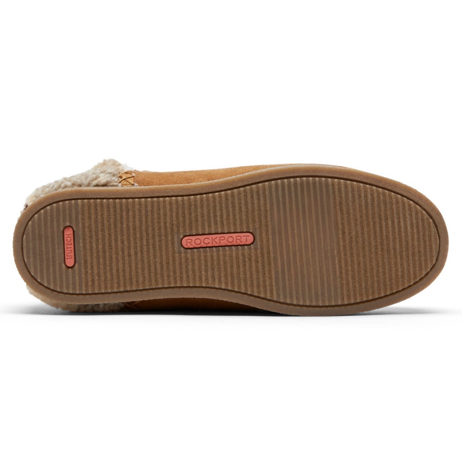 Rockport Dame Trutech Veda Slipper Boot Tan Pledd